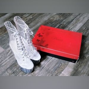 Pleaser dancer lace up boots